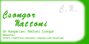 csongor mattoni business card